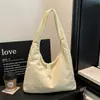 Bolso tote de lona casual de moda estilo japonés 2026 nuevo de moda de gran capacidad para el hombro para el trabajo y los desplazamientos bolso de hombro