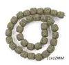 Cuentas de Pincel Ovaladas Cilíndricas de Piedra Volcánica Coloridas para Collar Pulsera DIY Accesorios de Joyería de Aromaterapia Venta Directa de Fábrica DIY
