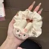 Laço Fofo Estilo Coreano Miffy Coelho Elástico para Cabelo Listrado Menina Doce Corda de Cabelo Rabo de Cavalo Scrunchie Coque Elástico para Cabelo