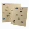 Estante de terciopelo de gran capacidad para guardar aretes Tablero simple para exhibir aretes Accesorios para joyería Estante pequeño para joyería del hogar