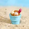 Decorações de paisagens em miniatura: prancha de surf, veleiro, conchas do mar, gaivotas, série de praia e litoral com tema oceânico, pequenos enfeites, feito à mão