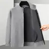 Cárdigan de Punto Rayado con Cuello Alto para Hombre de Otoño e Invierno con Forro Polar Agregado Chaqueta de Suéter Engrosada Casual Cálida Chaqueta Superior para Hombre