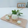 Flor artificial blanca Mori flor de seda blanca lechosa flor de techo suave para salón de bodas peonía rosa nieve