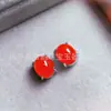 Nuevos Pendientes de Cabujón de Calcedonia Verde Hielo con Montura de Plata 925, Versátiles Pendientes de Jade Estilo Chino para Mujer, Al por Mayor