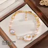 Pulsera de Perlas Barrocas Nala para Mujer, Lujo Ligero, Gama Alta, Diseño de Nicho, Adorno de Flor de Rosa, Pulsera Moderna y Versátil