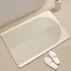 Tapete de piso de terra de diatomáceas estilo wabi-sabi para banheiro, entrada, absorção de água, secagem rápida, antiderrapante, resistente à sujeira, tapete de pé, em estoque, pode ser enviado por atacado