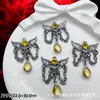 Accesorios de Estilo Oscuro Estilo Europeo y Americano Mariposa Negra Pistola Cruz de Rosa Colgante Pulsera de Cuentas DIY Collar
