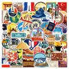 50 Piezas Pegatinas de Graffiti de Viajes por el Mundo Maleta Coche Cuaderno Patineta Teléfono Móvil Pegatinas Decorativas Impermeables Venta al por Mayor
