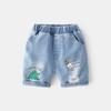 Pantalones vaqueros de dibujos animados de verano 2023 para niños, de longitud media, estilo coreano, de talla pequeña y mediana, bonitos y bonitos.