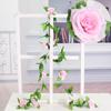 Fabricantes Transfronterizos Venta al por Mayor Flores Artificiales para Boda y Decoración del Hogar, Techo de Ratán Flores Artificiales de Plástico y Plantas Verdes para Bodas