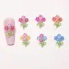 Decoraciones para Uñas Flor de Gelilla Azul Hielo Accesorios Pequeños de Resina Flor 3D Aretes DIY Accesorios para Uñas Portátiles