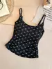 Camisola para niña dulce y seductora con estampado de lazos y copas en el busto, top sexy y versátil con diseño de cuello cuadrado, moderno