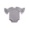 Ropa Infantil Mameluco de Manga de Campana para Bebé Estilo Europeo y Americano Mono para Niños Traje de Gateo Mono para Niñas Algodón Puro Manga Corta