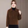 Nueva Chaqueta Versátil Casual de Moda Coreana Simple, Estilo Perezoso Holgado con Solapa para Otoño/Invierno 2026, Rejuvenecedora, para Edad Media y Mayores