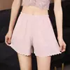Calça de segurança fina de verão jk anti-exposição Feminina para Casa Sem enrolar na barra Seda Gelada respirável solta Roupa externa shorts de segurança