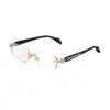 Nuevas Gafas de Lectura Anti Luz Azul para Hombres de Mediana Edad, Gafas Metálicas Recortadas Transfronterizas, Gafas de Alta Definición Sin Marco Ultraclaras C