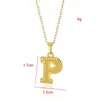 Moda Transfronteriza de Alta Venta, Sencillo, 26 Letras Inglesas, Colgante de Acero Inoxidable de Imitación Oro 18K, Collar de Gama Alta, Venta al por Mayor