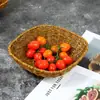 Cesta de Frutas Creativa de Mimbre Sintético Cesta de Bocadillos Uso Comercial y Doméstico Sala de Estar Cesta de Almacenamiento de Frutas Secas y Bocadillos Cesta de Bocadillos de Mimbre Tejido de Escritorio