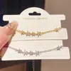 Pulseira de Flor com Zircônia Banhada a Ouro Real 18K Leve Luxo Pulseira de Nicho Retro High-End Joia de Mão Simples e Fashion para Mulheres
