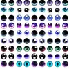 Ojos de vidrio DIY muñeca hemisferio ojos de muñeca simulación fabricante venta al por mayor tiempo gema pegatinas de vidrio ojos de animal