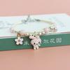 Pulsera de Cerámica Linda de Dibujos Animados para Niñas, Pulsera con Colgante de Conejo Estilo Fresco, Popular en Mercados Nocturnos, Simple y Versátil