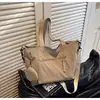Bolso cruzado transfronterizo de nuevo estilo, color liso simple, gran capacidad, bolso de hombro de nailon, bolso tote minimalista y versátil, bolso de mano de moda