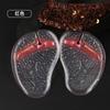 Chanclas de Gel Pinza Deslizante y Desgastante Patrón de Mariposa Pinza de Almohadilla Frontal Almohadilla para Chanclas Transparente Suave Almohadilla de Media Talla