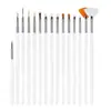 Atacado Fabrica Transfronteiriça Canetas para Nail Art Conjunto de 15 Peças, Canetas de Fototerapia, Canetas de Pintura, Canetas de Desenho de Linhas, Conjunto de Ferramentas para Nail Art de Pontilhamento com Strass