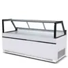 Gabinete de cuello de pato refrigerado congelador de alimentos frescos guisados gabinete de calabaza de azúcar plato frío cadena de frutas vitrina refrigerada de alimentos cocidos comercial