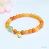 Pulsera de Jade Natural Guan Yu Pulsera de Jade Dorado de Seda de Colores Joyería de Tendencia Nacional Venta al por Mayor en Vivo Dropshipping S5011701