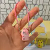 Cuerda para Teléfono Móvil L59 Casa de Muñecas Mini Bolsa de Niña de Escuela Modelo Colgante Mini Teléfono Móvil de Dibujos Animados Oso Accesorio para Colgar en el Cuello