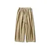 Pantalones de Trabajo Plisados de Silueta Simple Retro Japonés para Hombre Otoño Holgados de Marca de Tendencia Rectos Versátiles Casuales