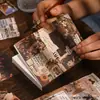 Caixa de Presente de Material para Diário de Jardim Dreamweaver Conjunto de Cadernos Artísticos Vintage Papel Base Adesivos Ingleses Pré-Cortados