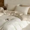 Juego de cuatro piezas de jacquard de algodón puro de alta gama clase A, 100% algodón, amigable con la piel, sábana para dormir sin ropa, funda de edredón, ropa de cama universal para las cuatro estaciones 4