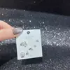Nuevo Conjunto de Pendientes de Múltiples Piezas de Lingshang, Pendientes de Diseño de Moda de Lujo Accesible, Circonita Súper Brillante, Galvanoplastia Ecológica, Joyería de Yiwu