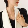 Colar Clavícula Pingente Redondo de Dedo Estilo Ins Simples Personalizado Versátil Feminino Atacado Transfronteiriço Joias de Diamante Exquisito