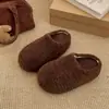 Pantuflas de Piel Gruesa y Esponjosa para Mujer 2026 Nuevas de Invierno que Aumentan la Altura Antideslizantes Cálidas de Punta Cerrada