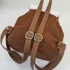 Mochila de Peluche con Orejas de Conejo de Dibujos Animados Estilo Coreano para Niñas, Mochila de Peluche Versátil de Cuadros de Nicho, Mochila Escolar Pequeña para Niños