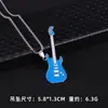 Colar de Aço Inoxidável para Guitarra de Cor Simples Hip Hop Rock Jazz Design de Pingente Nicho Acessórios de Pingente para Festival de Música