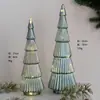 Árbol de Navidad de Cristal de Escritorio Luminoso Adornos Ins Decoración Atmósfera Festiva Fiesta Ventana Regalos de Navidad