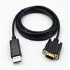 Fabricante fonte linha dp para vga dp para vga público 1.8 m linha de vídeo para notebook em estoque
