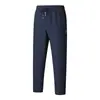 Pantalones Casuales de Talla Europea Transfronterizos para Hombre, Nuevo Estilo de Verano, Transpirables de Sensación Helada, Holgados de Pierna Recta, Pantalones Deportivos, Pantalones Largos Versátiles de Moda