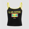 Europa y Estados Unidos moda de verano transfronteriza tendencia de personalidad retro chica hot estampado de letras contraste de color chaleco sin mangas top de tirantes