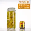 Pote de Vidro Selado com Fecho de Pressão em Aço Inoxidável para Vinho, Conservas, Mel, Chá e Armazenamento de Alimentos, à Prova de Umidade com Tampa