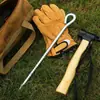 Estacas de Barraca Resistentes para Uso Externo, Estacas para Lona de Camping, Estacas de Praia, Estacas Extra Grandes Fixas de Alta Resistência à Prova de Vento para Acampamento na Neve