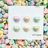 Parches Decorativos Hechos a Mano de Resina y Pegamento de Crema de Dibujos Animados en Forma de Corazón para Niños, Clips para el Cabello, Ropa, Juguetes, Papelería y Decoraciones DIY