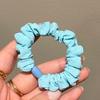 Nuevo Anillo para el Cabello de Crema Coreano de Principios de Verano Cuerda Elástica Simple Pequeña de Intestino Cuerda para Atar Cuerda para el Cabello de Seda de Hielo de Celebridad de Internet Máscara