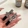 Pinza para el Cabello con Lazo Súper Brillante Totalmente de Diamante Lujo Accesible Pinza para Flequillo Nuevo Otoño e Invierno Elegante Pinza de Pico de Pato Pinza para el Cabello Dulce Pinza Lateral