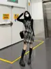 Vestido de cuadros estilo francés con tirantes para mujer, Nuevo vestido largo Otoño/Invierno 2026 para figuras petite, Conjunto de outfit estilo coreano inspirado en Chanel