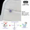 Brinco Stud de Liga de Titânio G23 com 1.2mm de Espessura e Rosca Interna, Stud para Cartilagem de Orelha com Cabeça de Veado Colorida Exquisita e Brilhante, Joia de Orelha com Design de Nicho